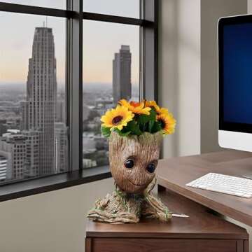 Groot Flower Pot for Succulents - Fun 6" Garden Decor