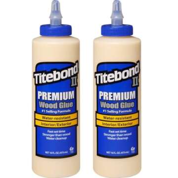Titebond 5004 II Premium Wood Glue - Exceptional Bonding Power for All Your Wood Projects