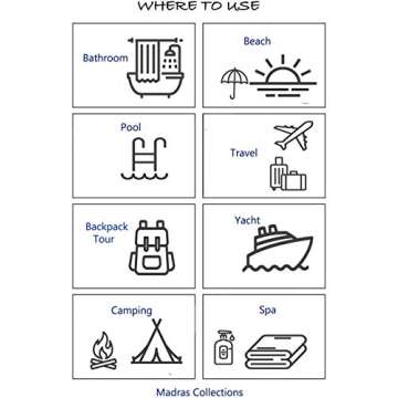 Beach Towel 100% Cotton Turkish Beach Towel Adult 38x70 Inch Pre-washed Absorbent Extra Large|Sand Free Quick Dry BathTowels|Lightweight Blanket|Travel Cruise Camping Spa Gym Yoga Towel|Blue Depths