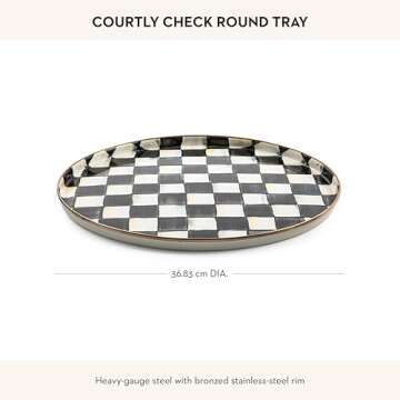 MacKenzie-Childs Enamel Round Tray for Stylish Serving