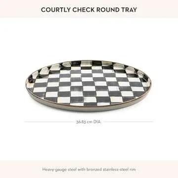 MacKenzie-Childs Enamel Round Tray for Stylish Serving