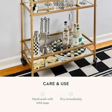 MacKenzie-Childs Enamel Round Tray for Stylish Serving