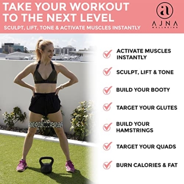 Fabric Resistance Bands for Legs and Butt - Booty Bands 3 Resistance Bands - Exercise Bands for Legs and Butt - Squat Bands to Tone - Elastic Strength Non Slip Workout Bands for Beginner to Expert