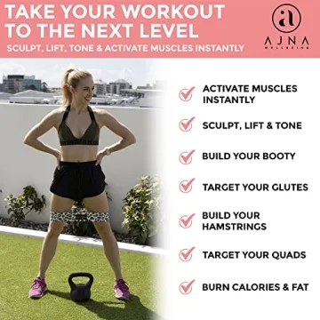 Fabric Resistance Bands for Legs and Butt - Booty Bands 3 Resistance Bands - Exercise Bands for Legs and Butt - Squat Bands to Tone - Elastic Strength Non Slip Workout Bands for Beginner to Expert