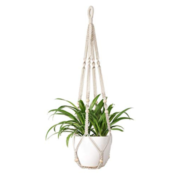 Mkono 35" Macrame Plant Hanger - Stylish Boho Decor for Indoor & Outdoor