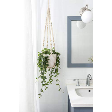Mkono 35" Macrame Plant Hanger - Boho Style Decor