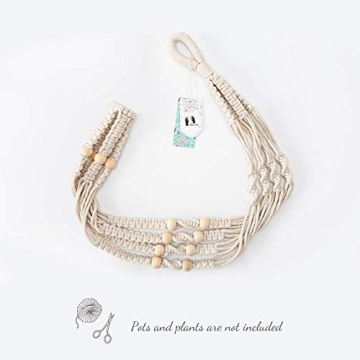 Mkono 35" Macrame Plant Hanger - Boho Style Decor