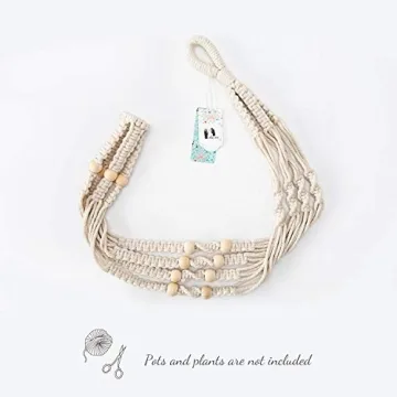 Mkono 35" Macrame Plant Hanger - Boho Style Decor