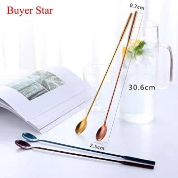 Buy Stylish 4-Piece Rose Gold Cocktail Spoons Set