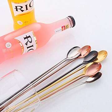 Buy Stylish 4-Piece Rose Gold Cocktail Spoons Set