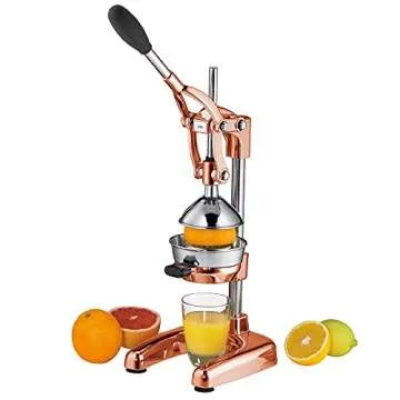 Cilio Commercial Grade Citrus Press Juicer - Durable Copper Finish with Easy Cleanup