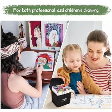 YASNAY Alcohol Markers 48 Colors Dual Tip for Artists