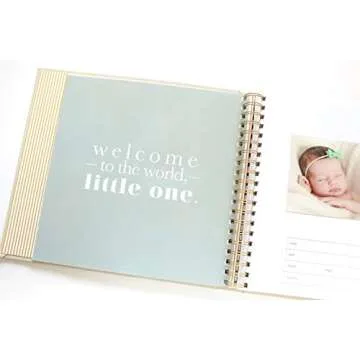 The Baby Memory Book: Beautiful Modern Baby Book and Scrapbook for Baby's First Years to Track Speci...