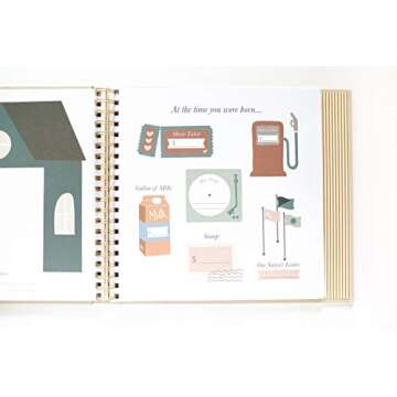 The Baby Memory Book: Beautiful Modern Baby Book and Scrapbook for Baby's First Years to Track Special Moments, Milestones and Growth from Pregnancy to First 5 Years