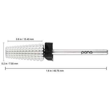 PANA Nail Carbide 5 in 1 Bit - Two Way Rotate use for Both Left and Right Handed - Fast remove Acryl...
