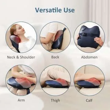 MOUNTRAX Shiatsu Back Massager with Heat for Pain Relief
