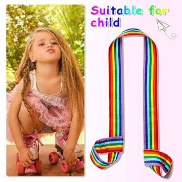 Skylety Rainbow Roller Skate Leash Adjustable Shoulder Strap