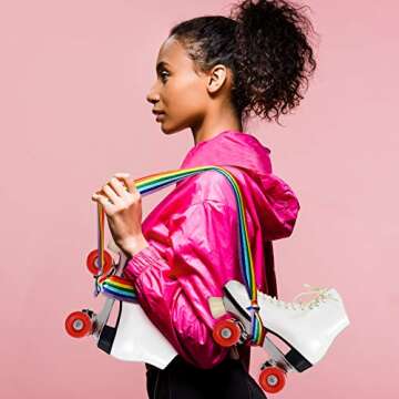 Skylety Rainbow Roller Skate Leash Adjustable Shoulder Strap