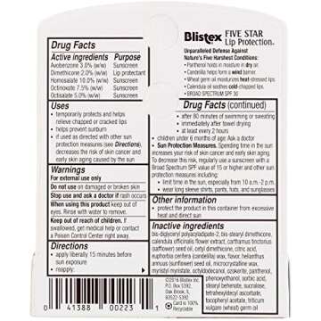 Blistex 5 Star Lip Protct Size .15oz, 3 pack