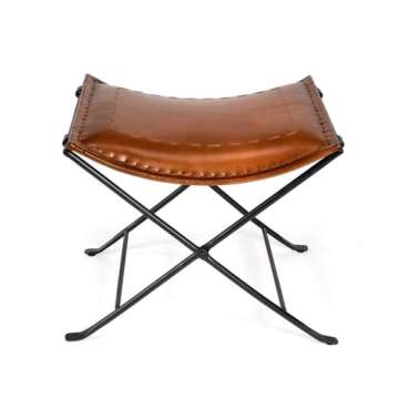 Butler Melton Brown Leather Stool - Stylish & Functional