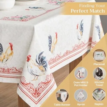 Maison d'Hermine Elegant Rectangular Tablecloth 60x108 Inches