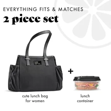 Fit & Fresh Insulated Lunch Bag for Women with Container
