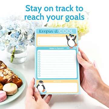 Penguin To Do List Notepad - Cute Daily Organizer for Everyone