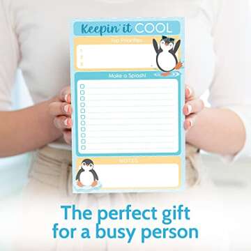 Penguin To Do List Notepad - Cute Daily Organizer for Everyone