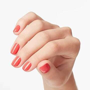 OPI Nail Lacquer Live.Love.Carnaval | Opaque Bright Orange Crème Chip Resistant Nail Polish | Vegan, Fast Drying, Streak Free