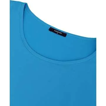 Lotusmile Chiffon Blouses for Women Dressy, Women's Tops Dressy Casual Flattering Hide Belly Top Blue Blouses for Evening Party Wedding Elegant Dress Shirt