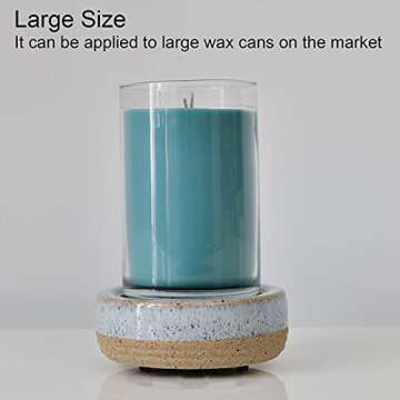 Ceramic Yankee Wax Warmer,Wax Melt Warmer,Wax Melter for Scented Wax, Jar Candles or Essential Oil, ...