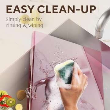 Non-Slip Acrylic Cutting Board with Counter Lip