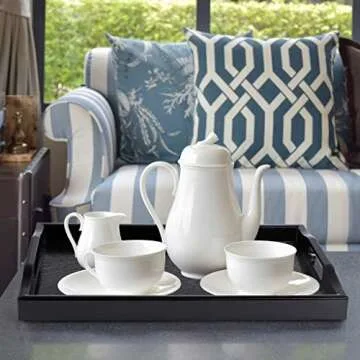 MDLUU Plastic Serving Tray for Breakfast & Coffee Table