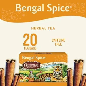 Bengal Spice Herbal Tea - Caffeine Free, Pack of 6