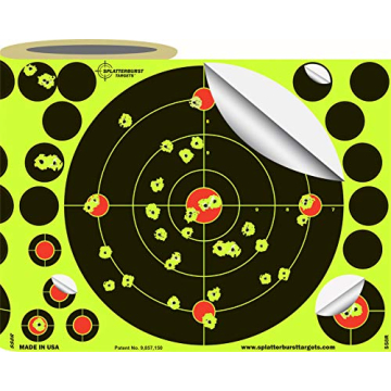 Splatterburst Targets - 8 Inch Self Adhesive Shooting Stickers - 100 Count Roll