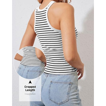 Ziesexy Striped Ribbed Tank Top for Women - Perfect Summer Wear