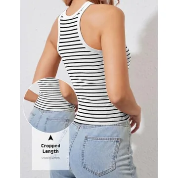 Ziesexy Striped Ribbed Tank Top for Women - Perfect Summer Wear