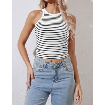 Ziesexy Striped Ribbed Tank Top for Women - Perfect Summer Wear
