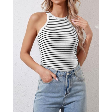 Ziesexy Striped Ribbed Tank Top for Women - Perfect Summer Wear