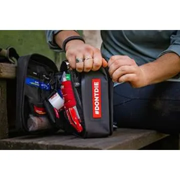 Uncharted Supply Co. First Aid Plus Kit - Portable Emergency First Aid Bag with Medical Supplies for Travel, Outdoor Recreation, Car, or Home Use - Black