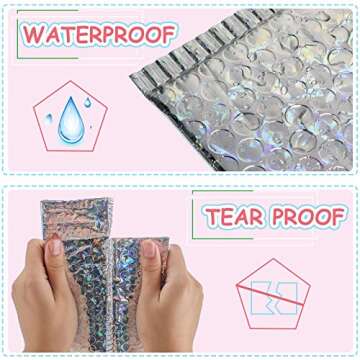 30 Pcs Holographic Bubble Mailers for Shipping