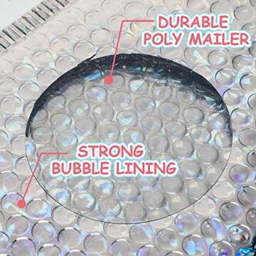 30 Pcs Holographic Bubble Mailers for Shipping