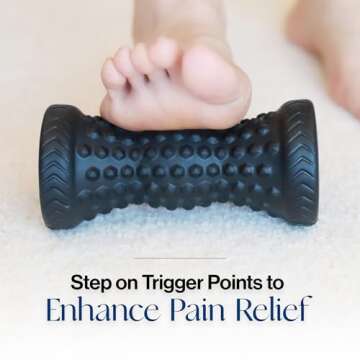 Tumaz Foot Roller for Plantar Fasciitis Relief - Ergonomic & Portable