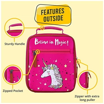 JOJOOKIDS Unicorn Meal Holder - Safe Waterproof Lunchbox for Kids