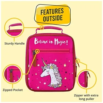 JOJOOKIDS Unicorn Meal Holder - Safe Waterproof Lunchbox for Kids