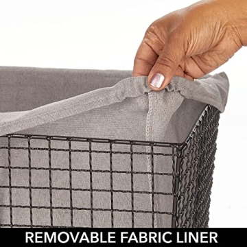 mDesign Farmhouse Organizing Baskets for Home Storage