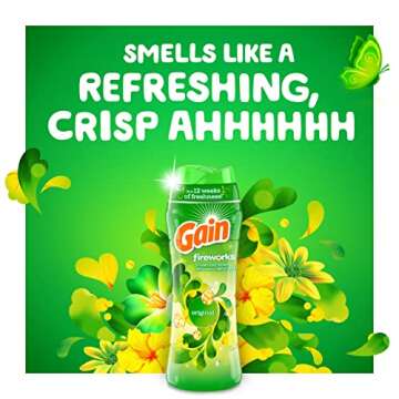 Gain Fireworks In-Wash Scent Booster Beads, Original, 24 oz, Laundry Scent Boosters, Gain Scent Booster Beads, Odor Eliminator