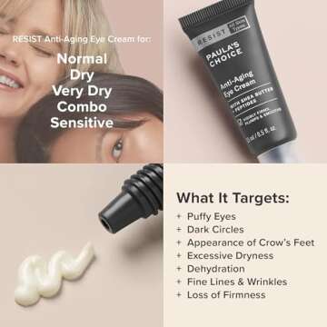 Paula's Choice RESIST Anti-Aging Eye Cream with Shea Butter & Vitamin C for Puffy Eyes, Wrinkles, Fine Lines & Crow's Feet, 0.5 Fl Oz