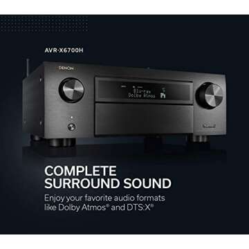 Denon AVR-X6700H 11.2-Channel 8K AV Receiver with 3D Audio and Amazon Alexa Voice Control (Renewed)