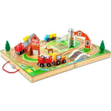 Melissa & Doug 17-Piece Wooden Farm Play Set